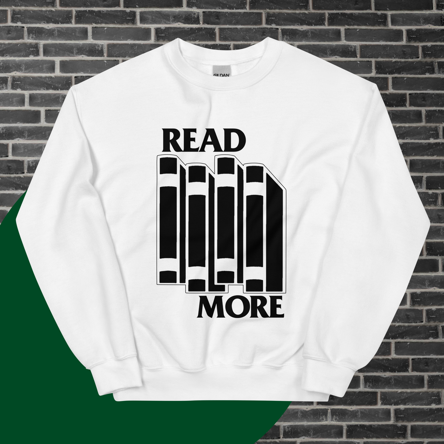 BOOK FLAG Crewneck Sweatshirt (available in grey or white!)