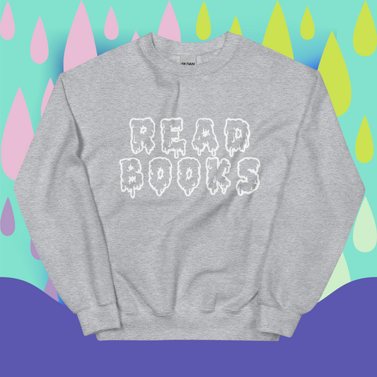 slime ooze read books sweatshirt horror