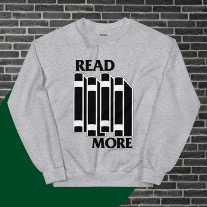 BOOK FLAG Crewneck Sweatshirt (available in grey or white!)