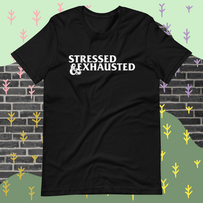 Stressed & Exhausted Tee (available in red and black!)