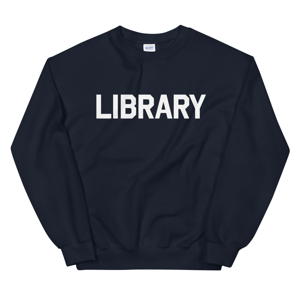 library sweatshirt shirt clothing animal house college john belushi nerd geek books gift