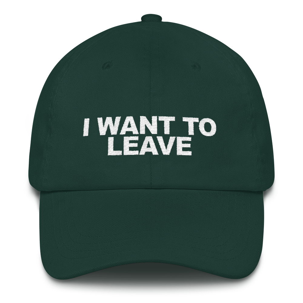 I Want To Leave hat cap embroidered X-Files Geek Nerd