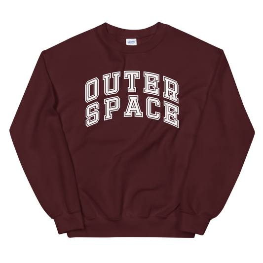 outer space maroon crewneck sweatshirt
